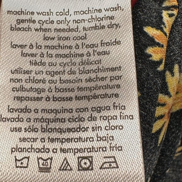 WeWoreWhat Black Babydoll Midi Slip Dress Sz 4 Daisy Print Fairy Grunge NWT - Picture 10 of 14